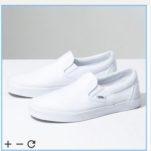 NWT Vans White Classic Slip-on